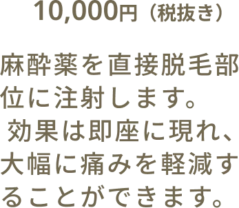 局所麻酔注射の料金と詳細説明