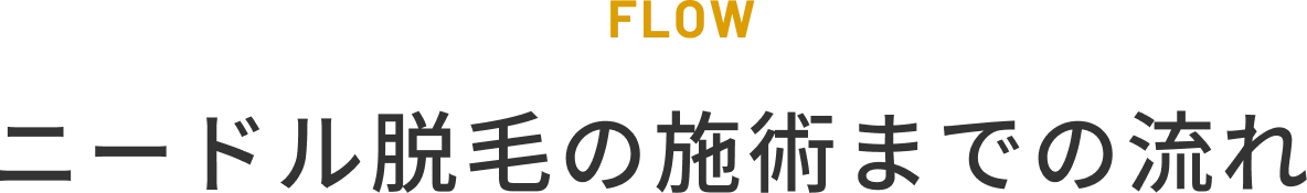 ニードル脱毛の流れ