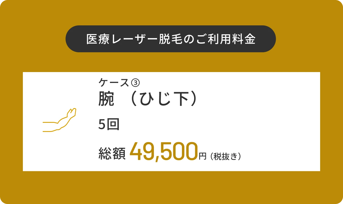 医療レーザー脱毛のご利用料金③