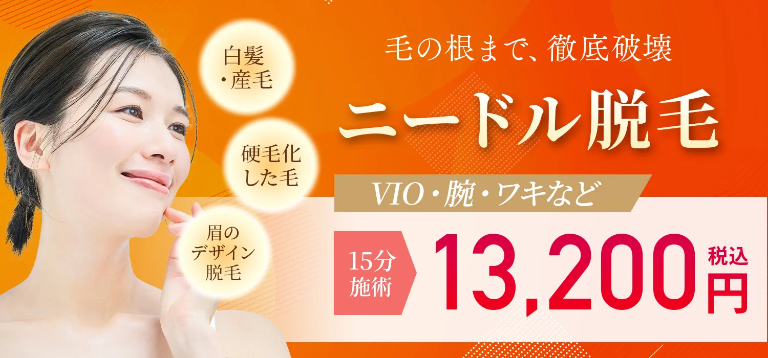 ニードル脱毛（針脱毛）とは？ 白髪・産毛・レーザー後の残り毛を1本